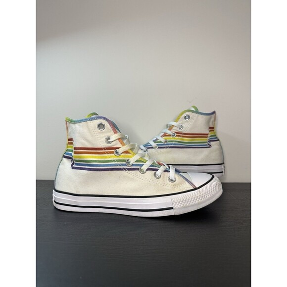 Converse All Star Chuck Taylor High Top Men’s 6 Women’s 8 Rainbow Pride #1075 - Picture 4 of 16